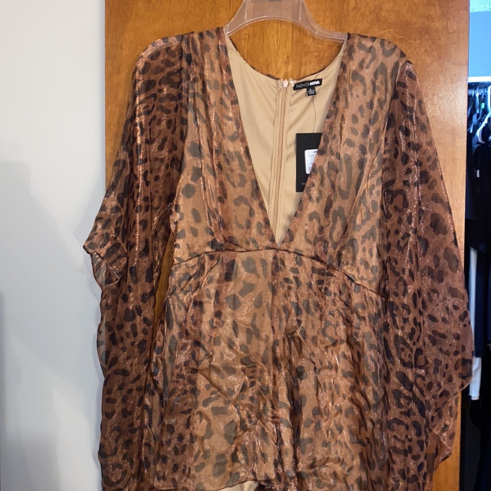 Leopard print NWT romper